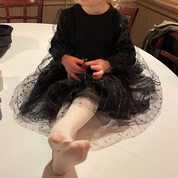Toddler girl black sparkly tulle dress - Picture 1 of 5